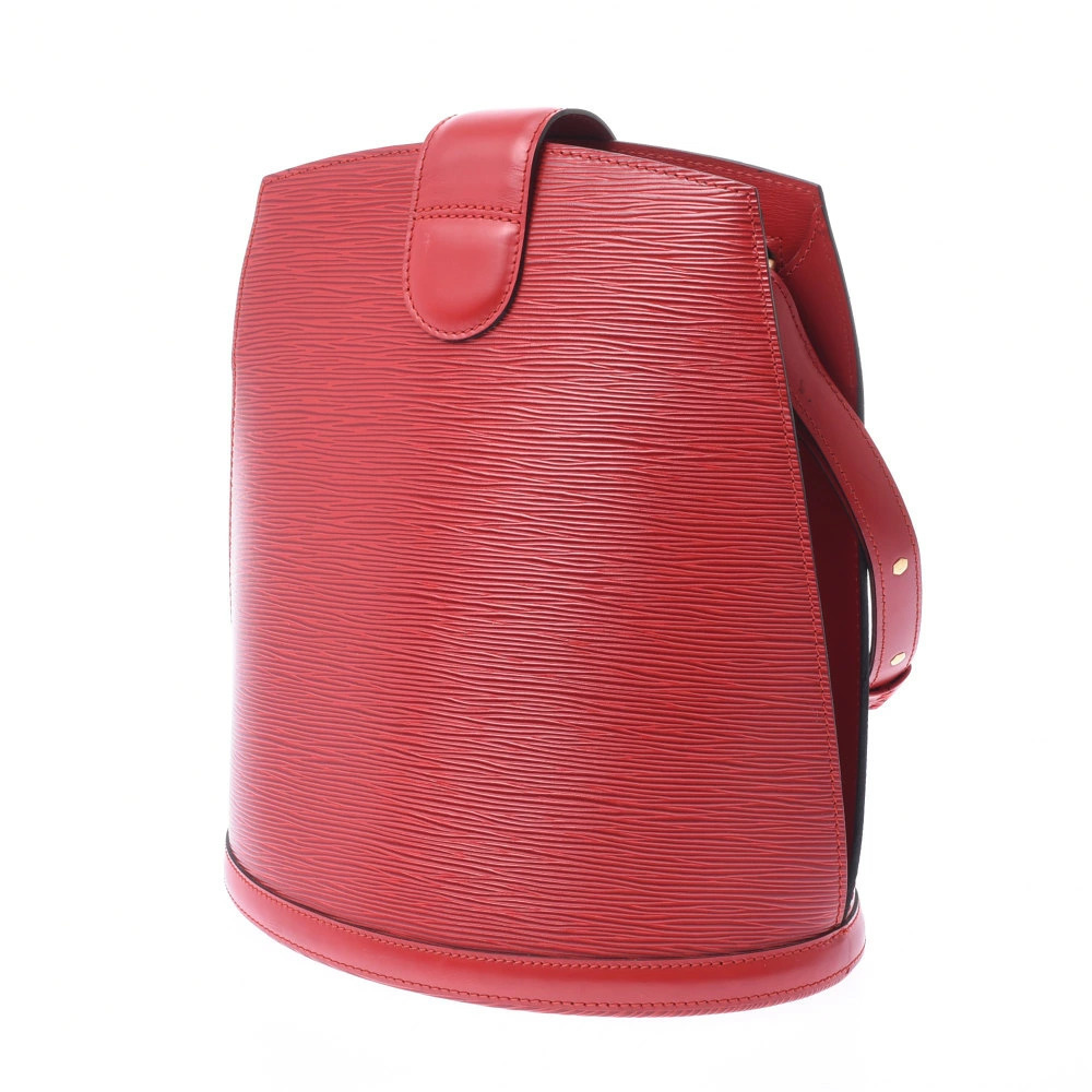 Louis Vuitton Red Leather Shoulder Cluny Epi Bag